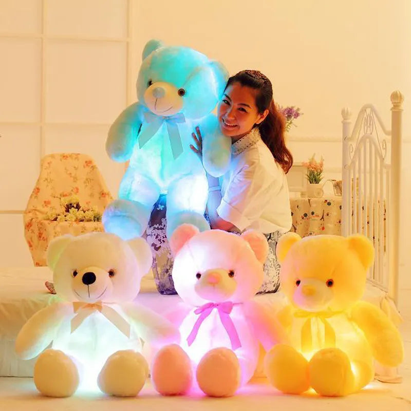 Light-Up LED Glowing Teddy Bear Stuffed Animal Plush Toy Animals - Tophatter Daily Deals