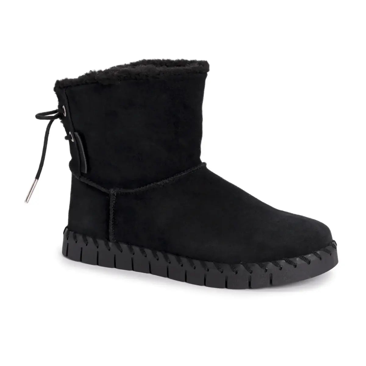 Muk Luks Women's Flexi-Albany Boots Black Suede Footwear - Tophatter Daily Deals
