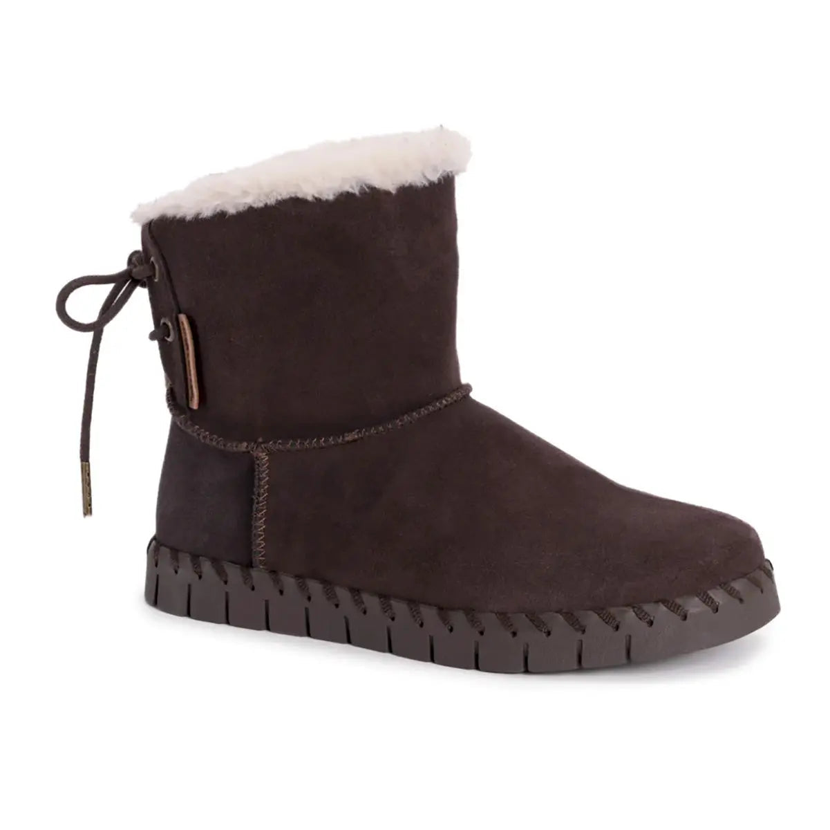 Muk Luks Women's Flexi-Albany Boots Cholocate Suede Footwear - Tophatter Daily Deals