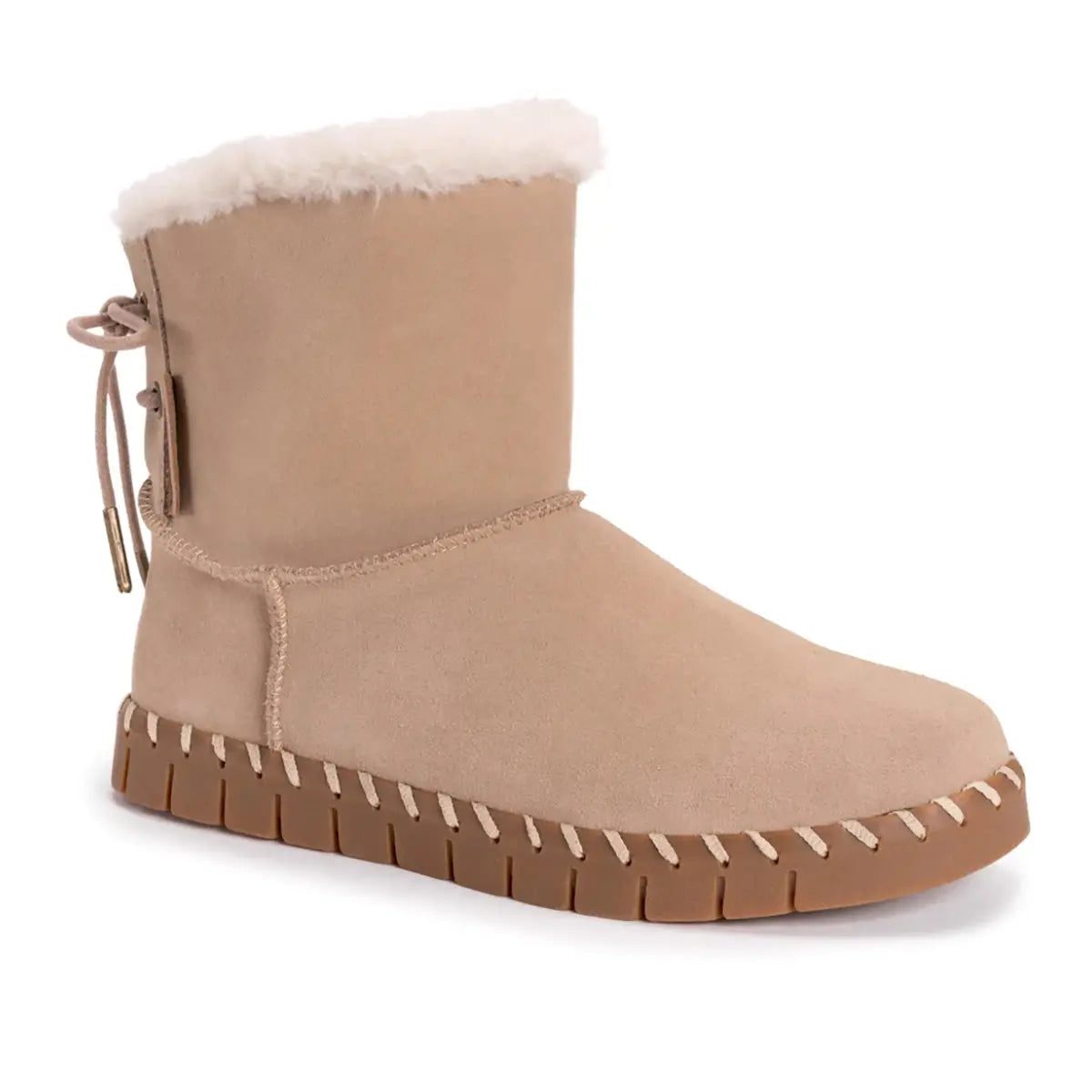 Muk Luks Women's Flexi-Albany Boots Sand Suede Footwear - Tophatter Daily Deals