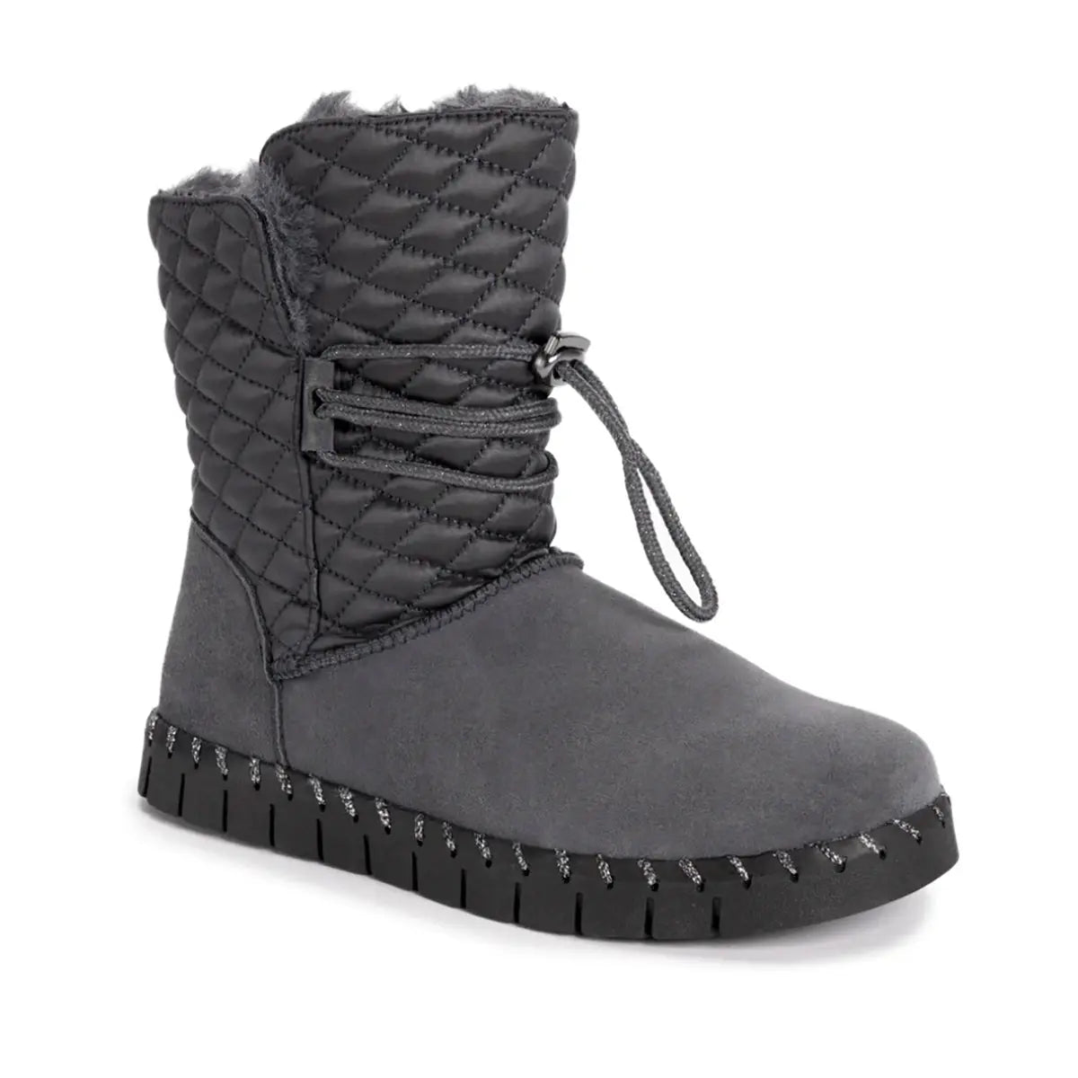 Muk Luks Women's Flexi-Bridgehampton Boots Dark Grey Footwear - Tophatter Daily Deals