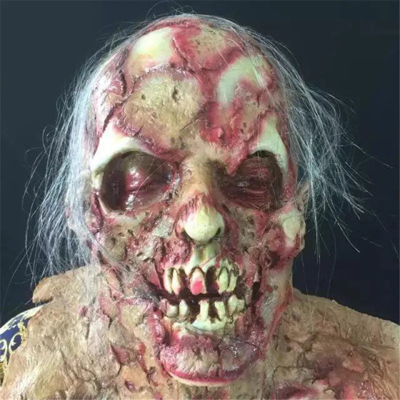 Zombie Mask Latex Full Face Horror Mask Halloween2025 Scary - Tophatter Daily Deals