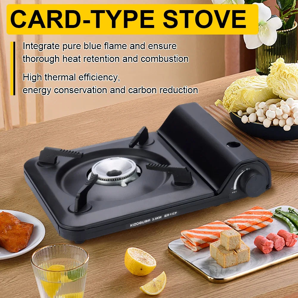 Single-Burner Camping Gas Stove Black Camp Cooking - Tophatter Daily Deals