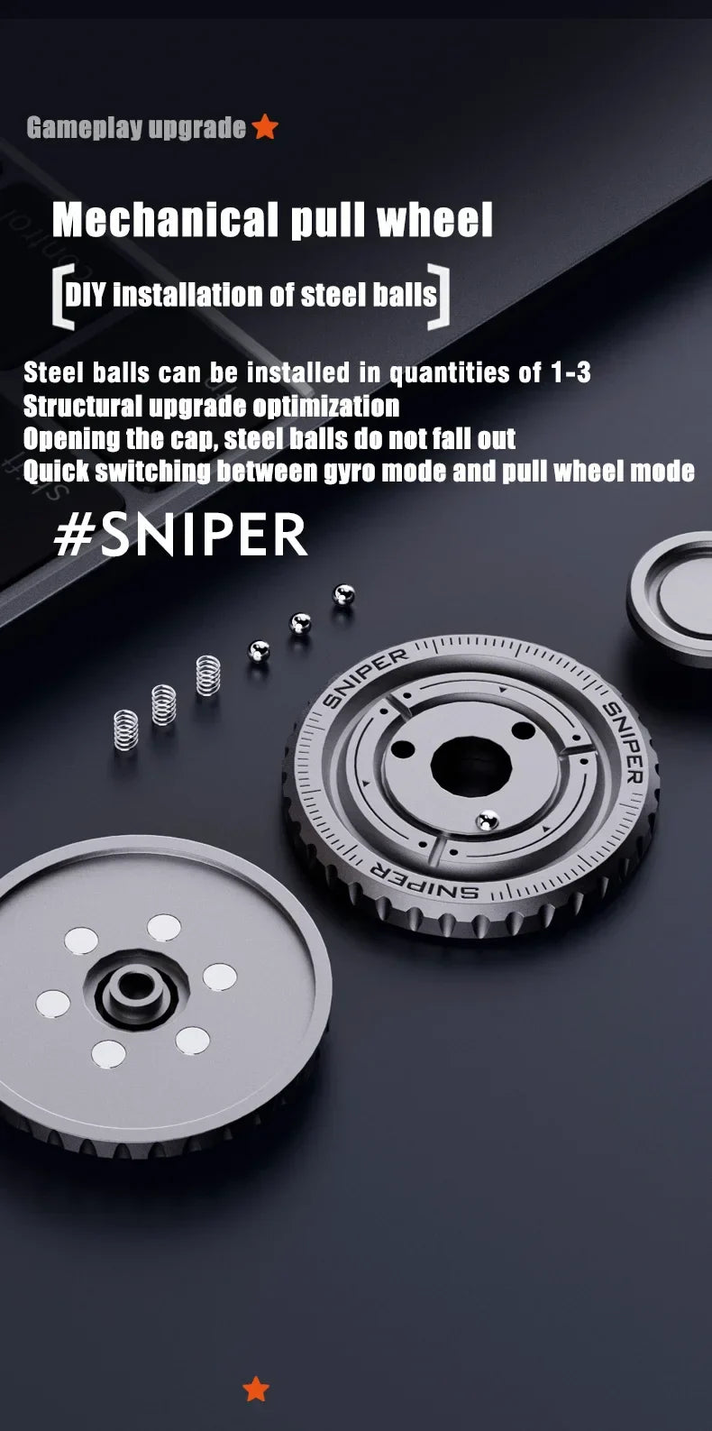 EDC Metal 3in1 Pushing Card Spinner Coin Stress Reliever - Tophatter Daily Deals