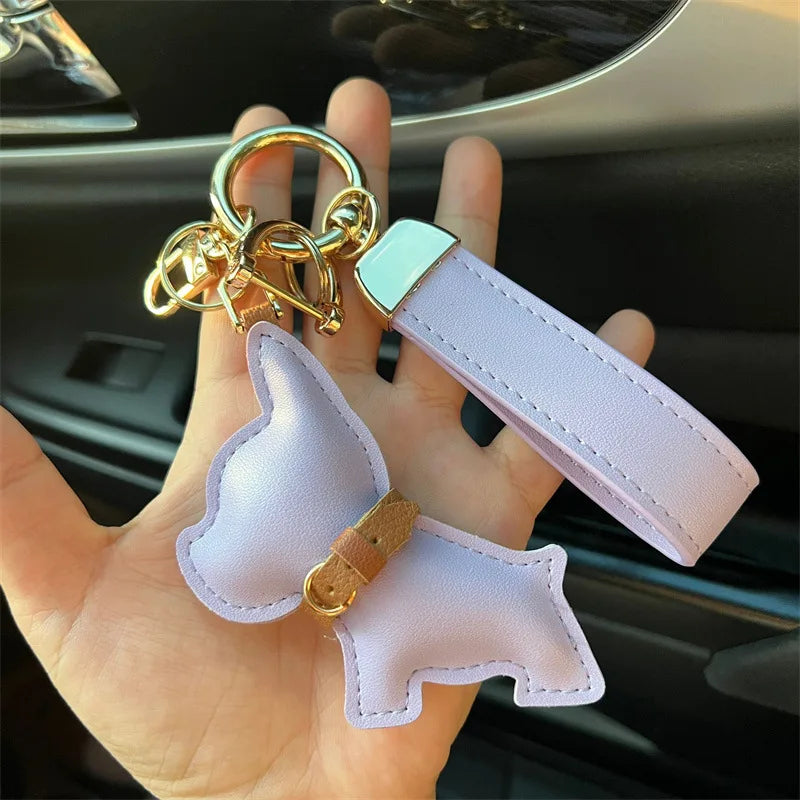 Leather Dog Keychain Car Charm Bag Hanging Accessory 07 - Tophatter Daily Deals