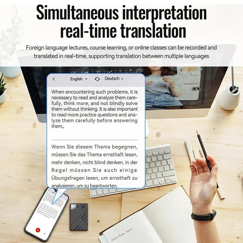 AI Voice Recorder With Real Time Transcription And Summary - Tophatter Daily Deals