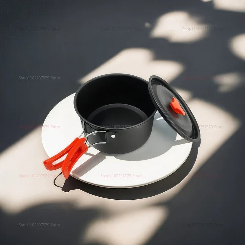 Pot Kettle Camping Cookware Set Grey Camp Cooking - Tophatter Daily Deals