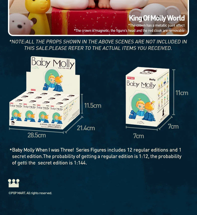 Genuine Pop Mart Baby Molly When I was Three! Series Blind Box Figures by Kenny Wong Anime - Tophatter Daily Deals