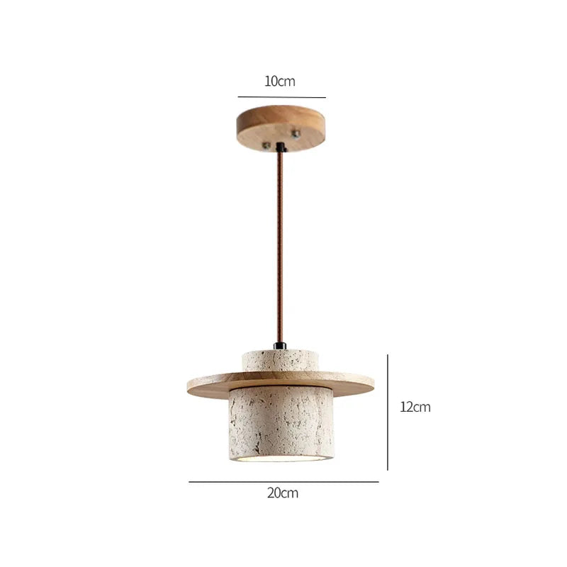 Japandi Wabi Sabi Stone Pendant Light Rustic Bedroom Cafe Lamp Yellow - Tophatter Daily Deals