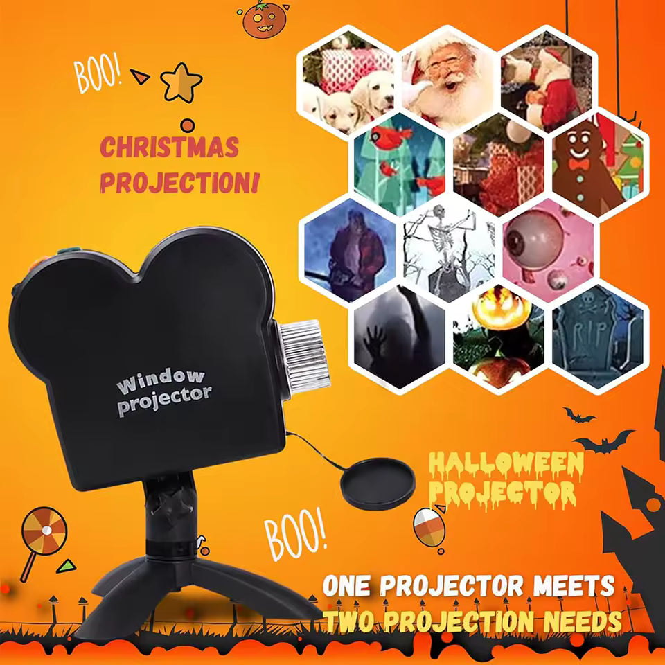 Holiday Window Projector 12 Films Waterproof Party Light - Tophatter Daily Deals
