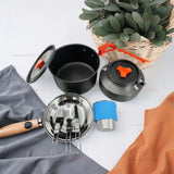 Pot Kettle Camping Cookware Set Grey Camp Cooking - Tophatter Daily Deals