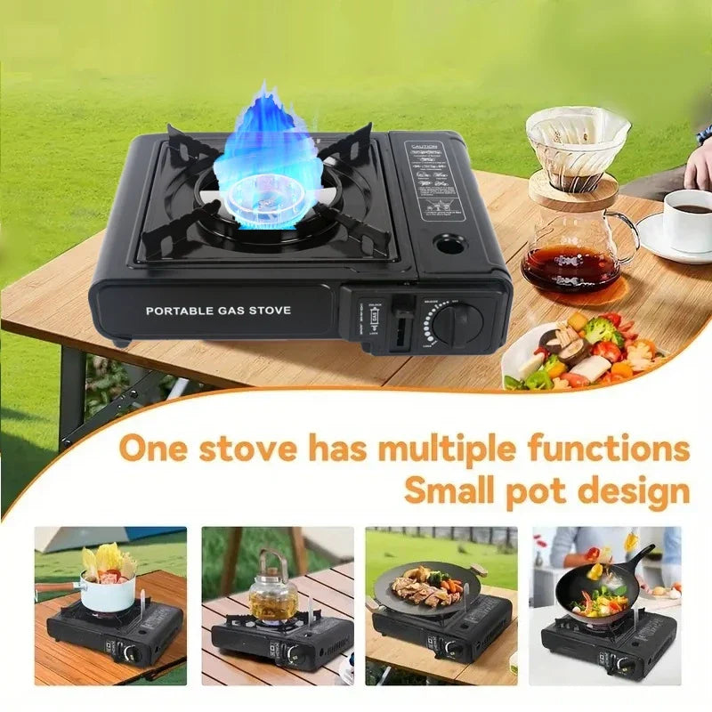 Camping Gas Stove Propane Cassette Burner Black Camp Cooking - Tophatter Daily Deals