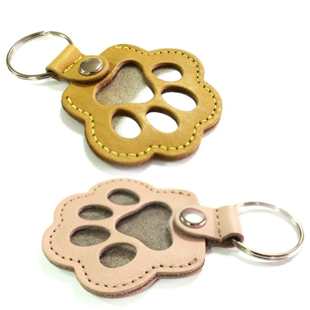 Pet Hair Keychain Paw Pendant PU Leather Hair Holder - Tophatter Daily Deals