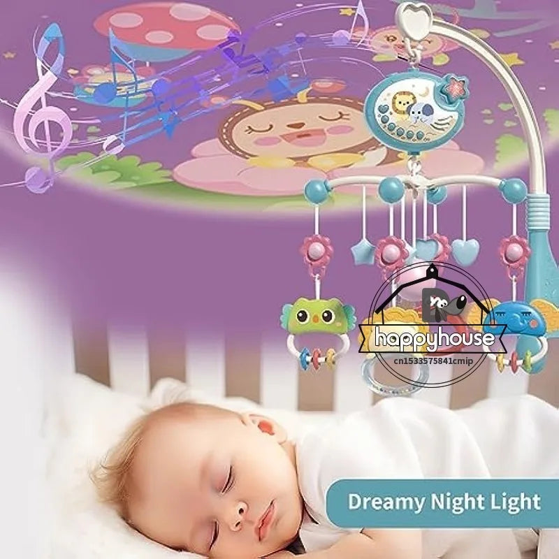 Crib Mobile Remote Music Light Newborn Sensory Toys - Tophatter Daily Deals