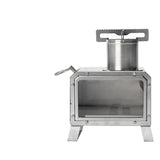 Portable Wood Firewood Square Stove Silver Camp Cooking - Tophatter Daily Deals
