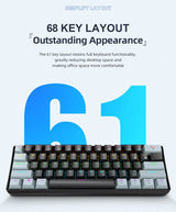60 Percent Mechanical Mini Keyboard Wired RGB Portable - Tophatter Daily Deals