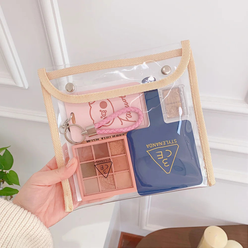 Transparent Document Wallet Bears Kawaii Travel Bag Cosmetics Makeup - Tophatter Daily Deals
