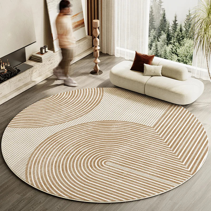 Japanese Round Striped Rug Thick Washable Nonslip Mat C - Tophatter Daily Deals