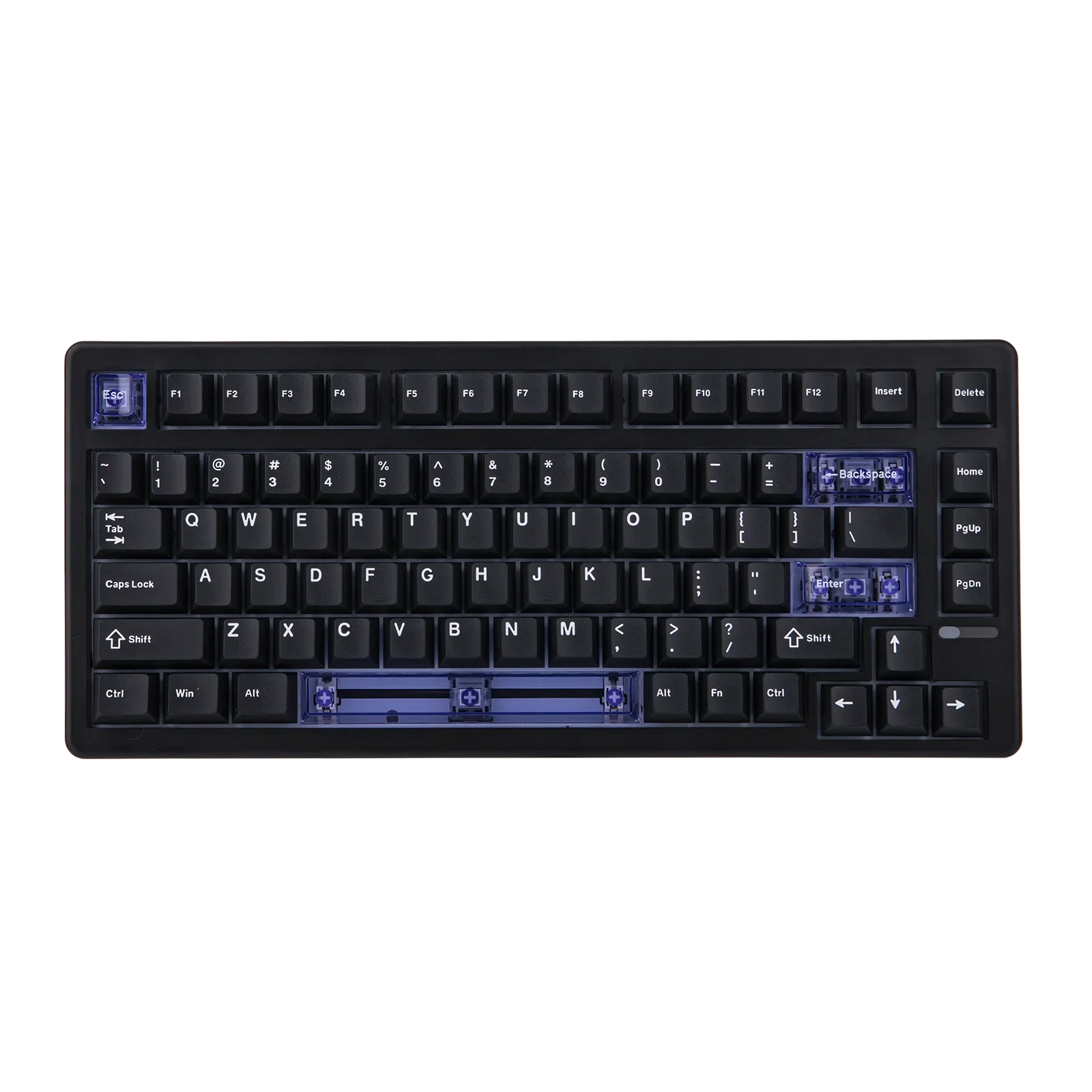 Mechanical Keyboard 75 Percent Hot Swap Gasket Mount Wired Black Epo MagneX Switch - Tophatter Daily Deals