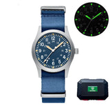 Military Quartz Field Watch 37mm Sapphire Fall 2025 Blue2 - Tophatter Daily Deals
