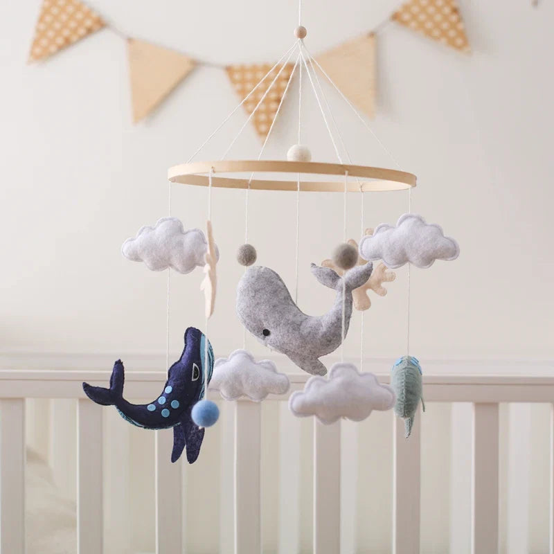 Baby Crib Mobile Wooden Musical Newborn Sensory Toys - Tophatter Daily Deals