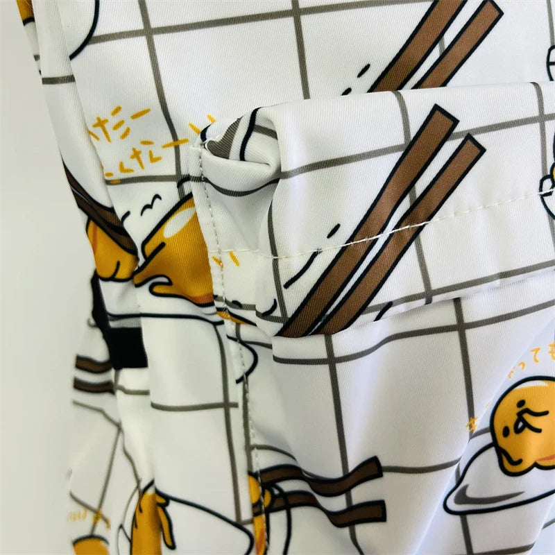 Sanrio Gudetama White Backpack Rucksack Schoolbags Travel Lazy Egg Food - Tophatter Daily Deals