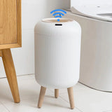 Motion Sensor Trash Can Small Plastic Smart Bin Hands Free - Tophatter Daily Deals