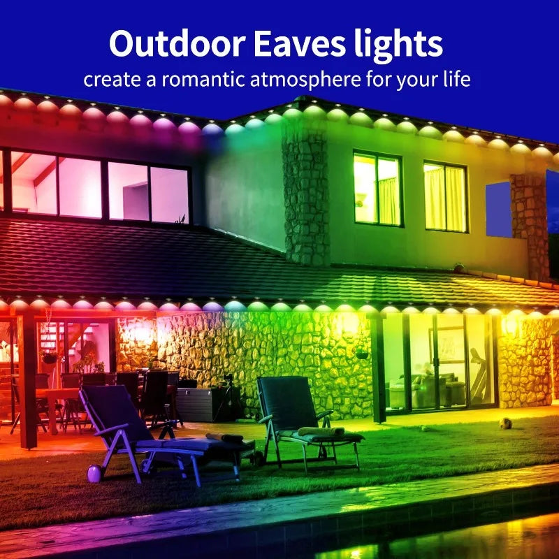 LED Eaves Lights Waterproof Remote Controlled Outdoor - Tophatter Daily Deals