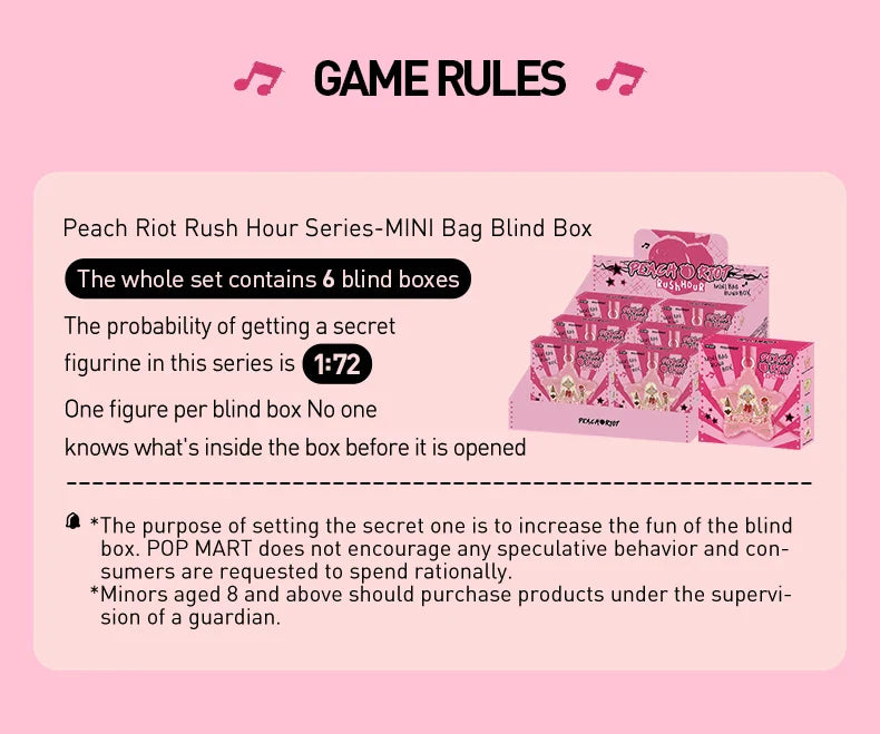 Genuine Pop Mart Peach Riot Rush Hour Series - Mini Bag Blind Box Figure Anime - Tophatter Daily Deals