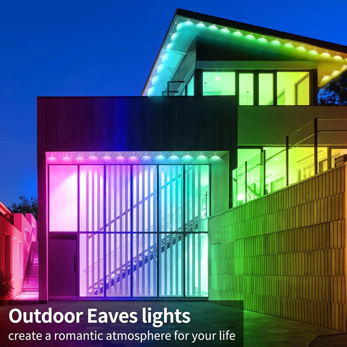 LED Eaves Lights Waterproof Remote Controlled Outdoor - Tophatter Daily Deals