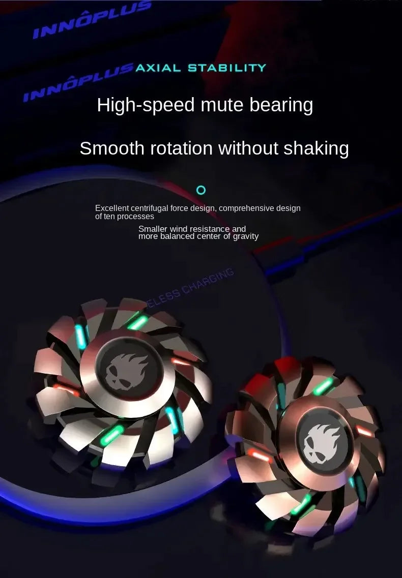 Fidget Spinner Metal Luminous EDC Rainbow Stress Toy - Tophatter Daily Deals