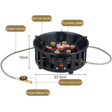 7-Core High-Power Camping Stove Gas Burner Black Camp Cooking - Tophatter Daily Deals