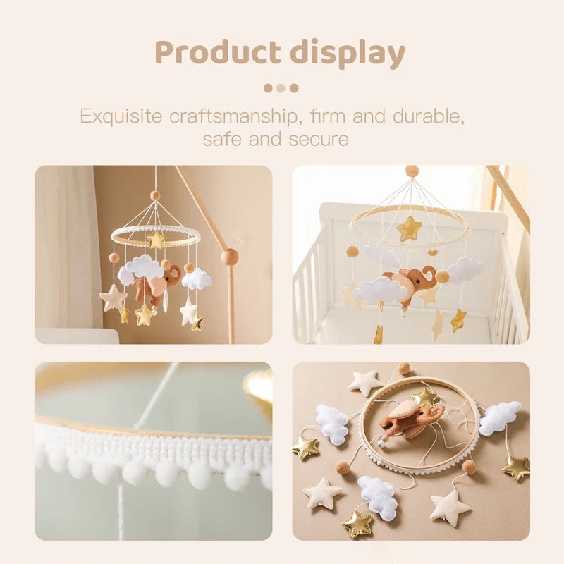 Hot Air Balloon Crib Mobile Newborn Sensory Toys Soothing - Tophatter Daily Deals