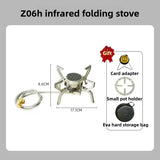 Ultralight Folding Infrared Mini Camping Stove Silver Camp Cooking - Tophatter Daily Deals