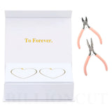 DIY Couple Bracelet Kit Valentine 2025 Eternal Gift Double Heart - Tophatter Daily Deals