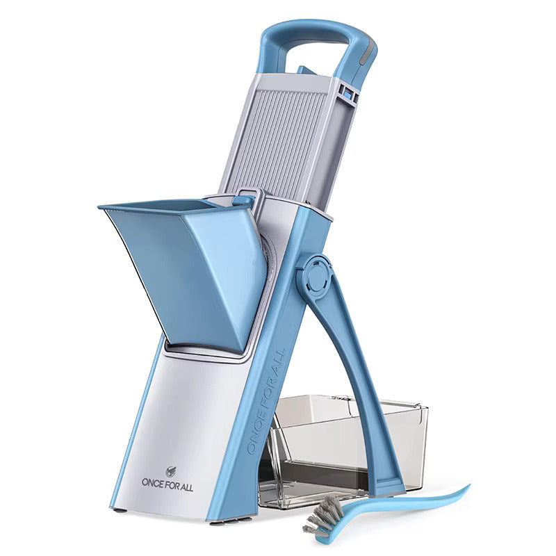 Multifunctional Safe Hand Mandoline Slicer Blue Mandoline Slicers - Tophatter Daily Deals