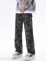 Oversized Men’s Cargo Jeans - Baggy Straight Denim Wear Multi - Tophatter Daily Deals