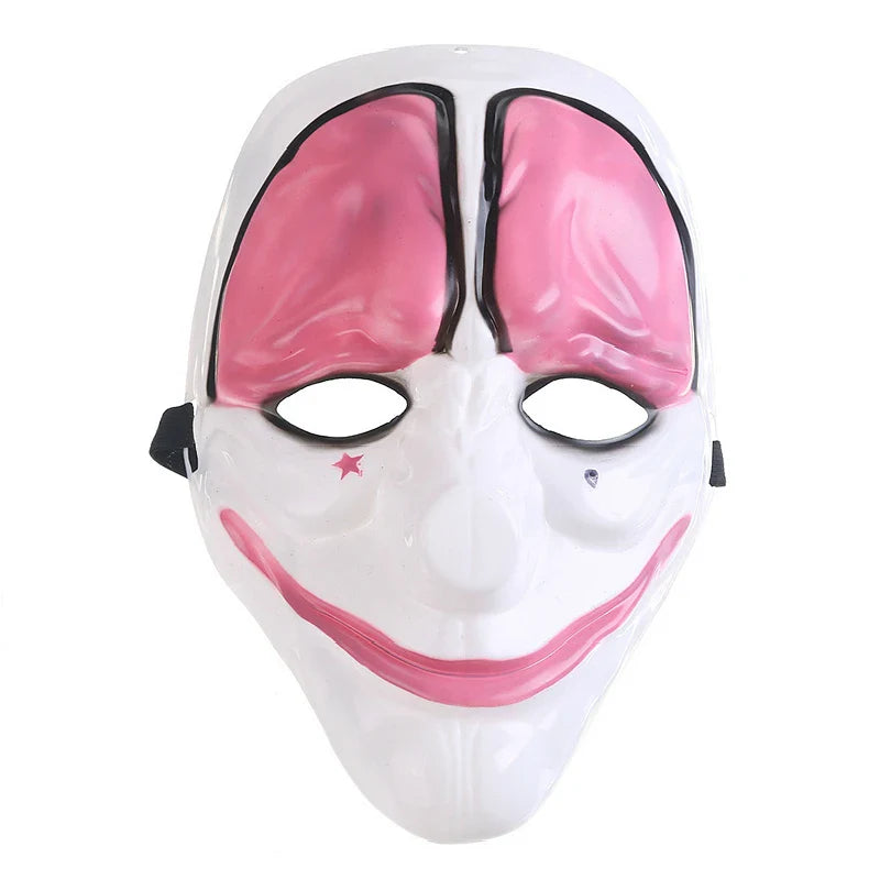 Halloween Mask Payday 2 Clown Full Face PVC Cosplay - Tophatter Daily Deals