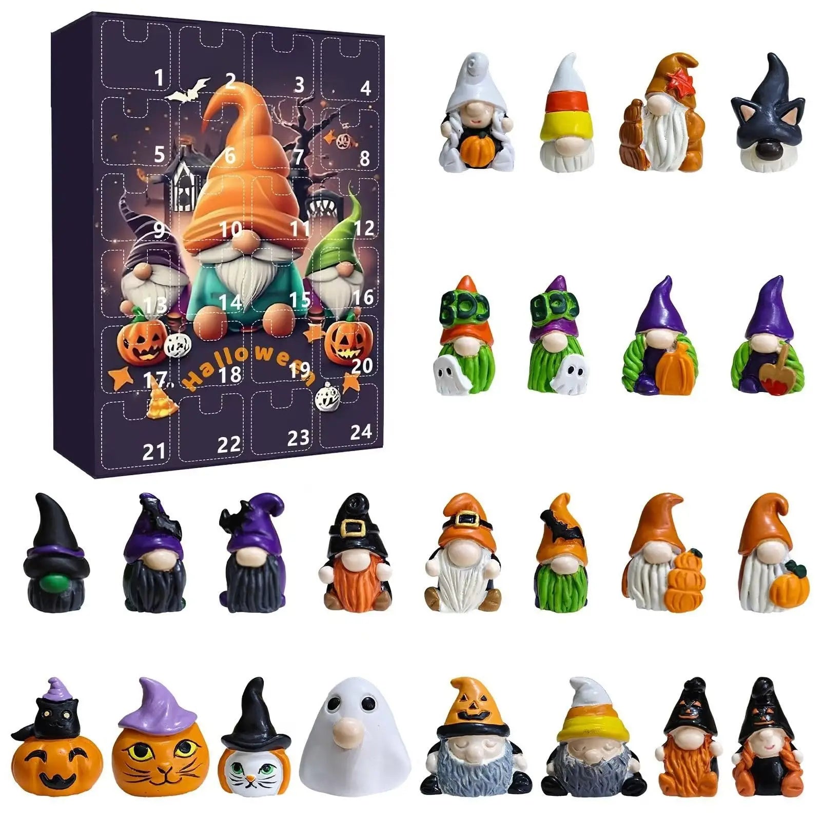 Halloween Gnome Countdown Calendar 24 Day Decor 2025 - Tophatter Daily Deals