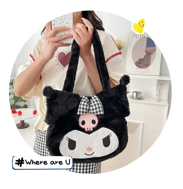 Sanrio Plush Cinnamoroll My Melody Kuromi Tote Shoulder Bag Anime - Tophatter Daily Deals