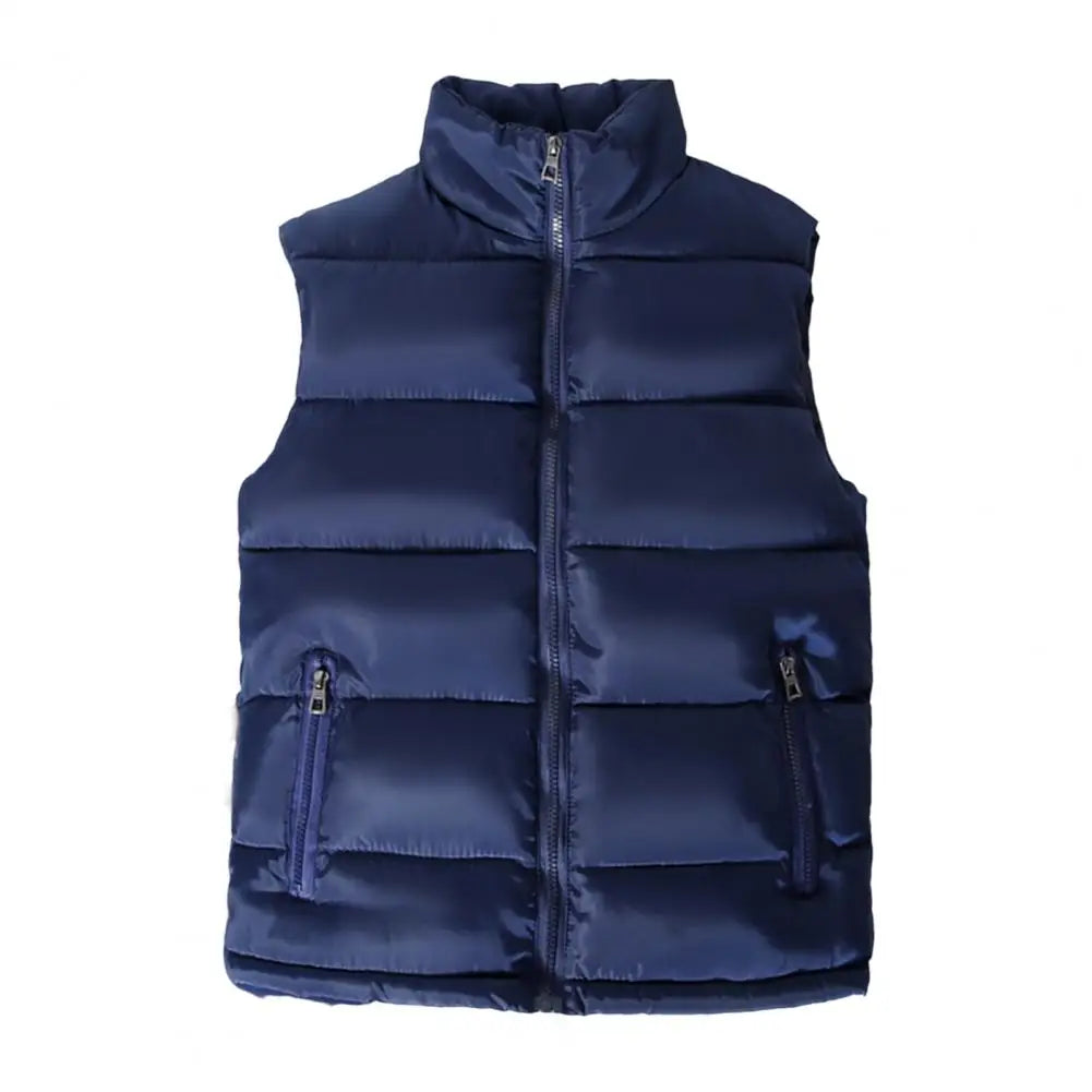 Lightweight Men's Puffer Vest - Slim Stand Collar, Quilted - Tophatter Daily Deals