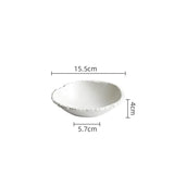 White Porcelain Rock Edge Soup Bowl Modern Tableware A 6inch - Tophatter Daily Deals
