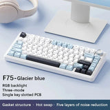 AULA F75 Compact 75 Percent Mechanical Gaming Keyboard RGB Glacier Blue - Tophatter Daily Deals