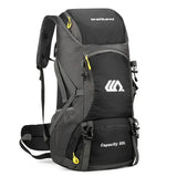 50L Waterproof Travel Backpack Rucksack Black Backpacks - Tophatter Daily Deals