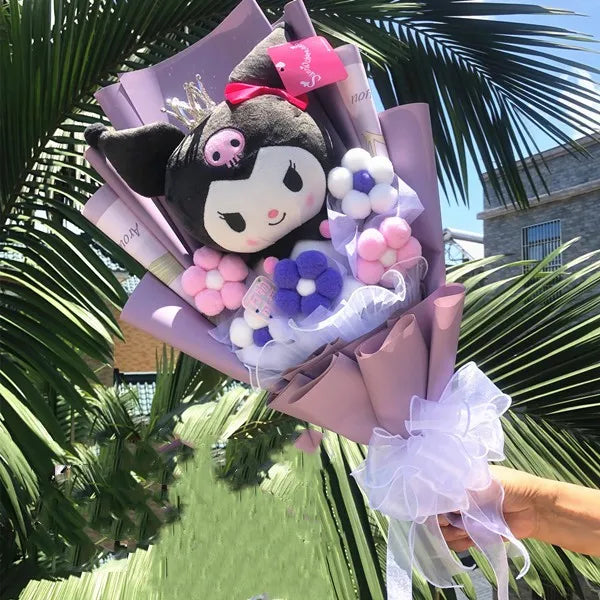 Sanrio Kuromi Plush Bouquet Lilac Flowers - Tophatter Daily Deals