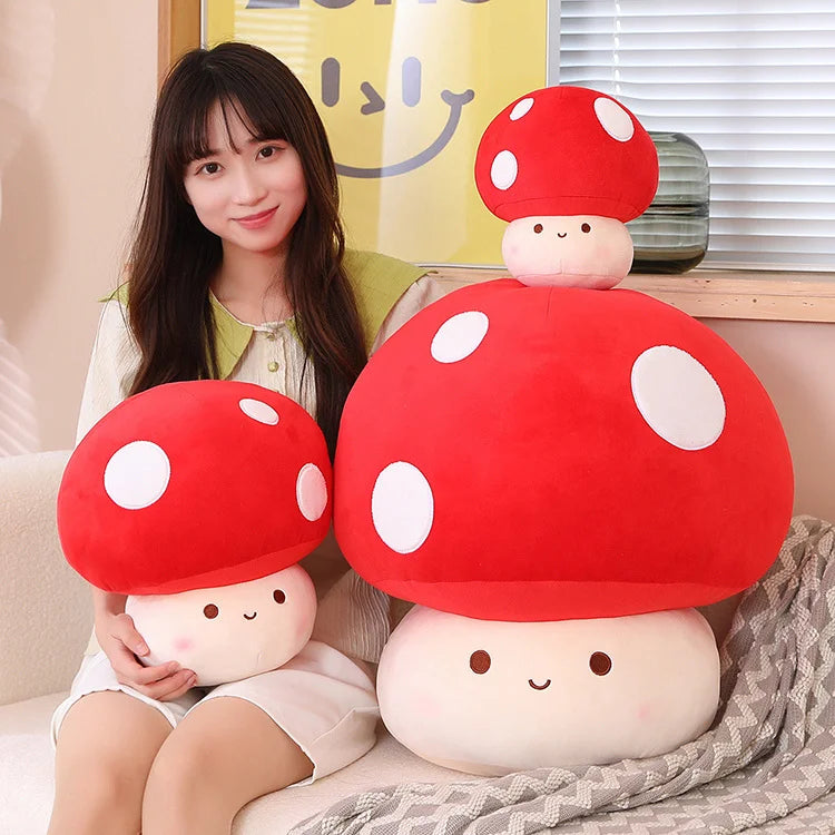 Mushroom Plush Toy Shiitake Mushroom Super Mario Level Up Food - Tophatter Daily Deals
