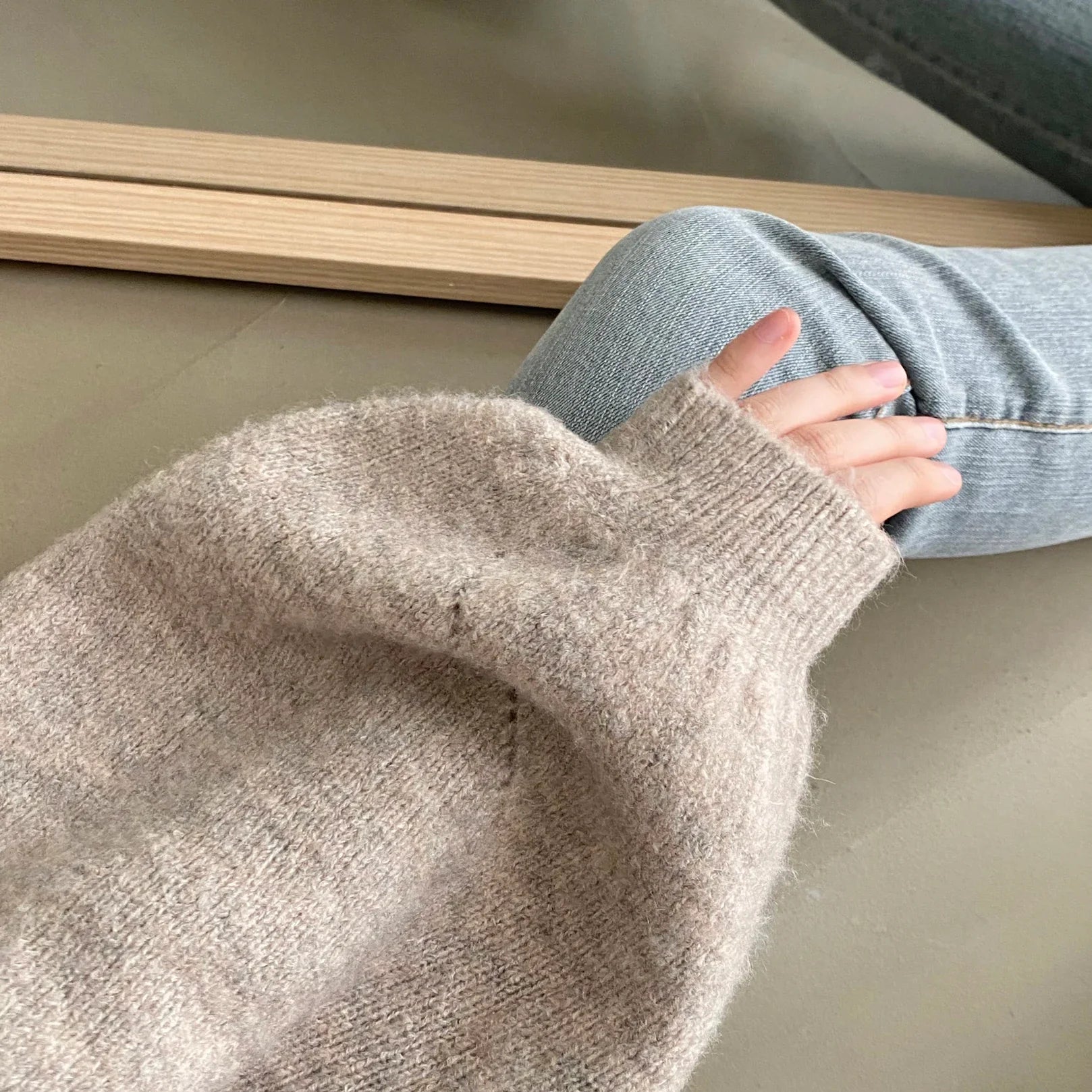 Oversized Cozy Women's Pullover - O Neck, Knit, Office Wear - Tophatter Daily Deals