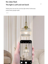 Japandi Glass Pendant Light Japanese Nordic Hanging Lamp Warm - Tophatter Daily Deals
