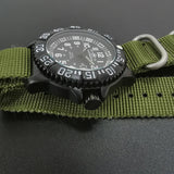 Military Watch Green Nylon Strap 50m Waterproof Luminous - Tophatter Daily Deals