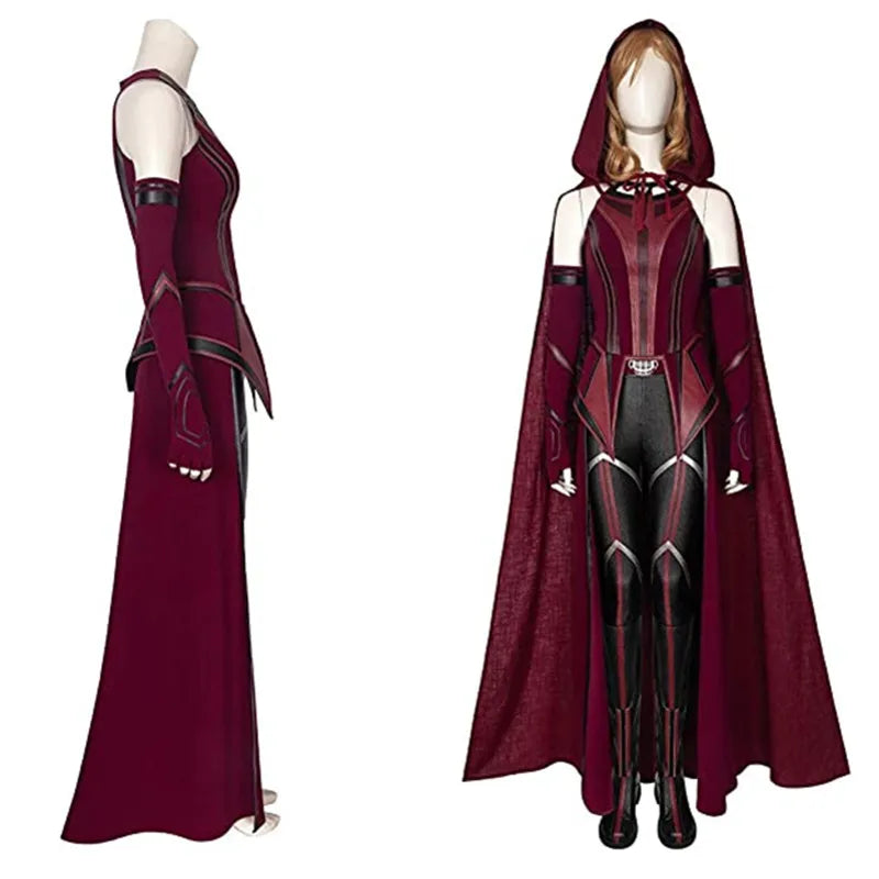 Scarlet Witch Cosplay Full Set Costume Cloak Pants - Tophatter Daily Deals